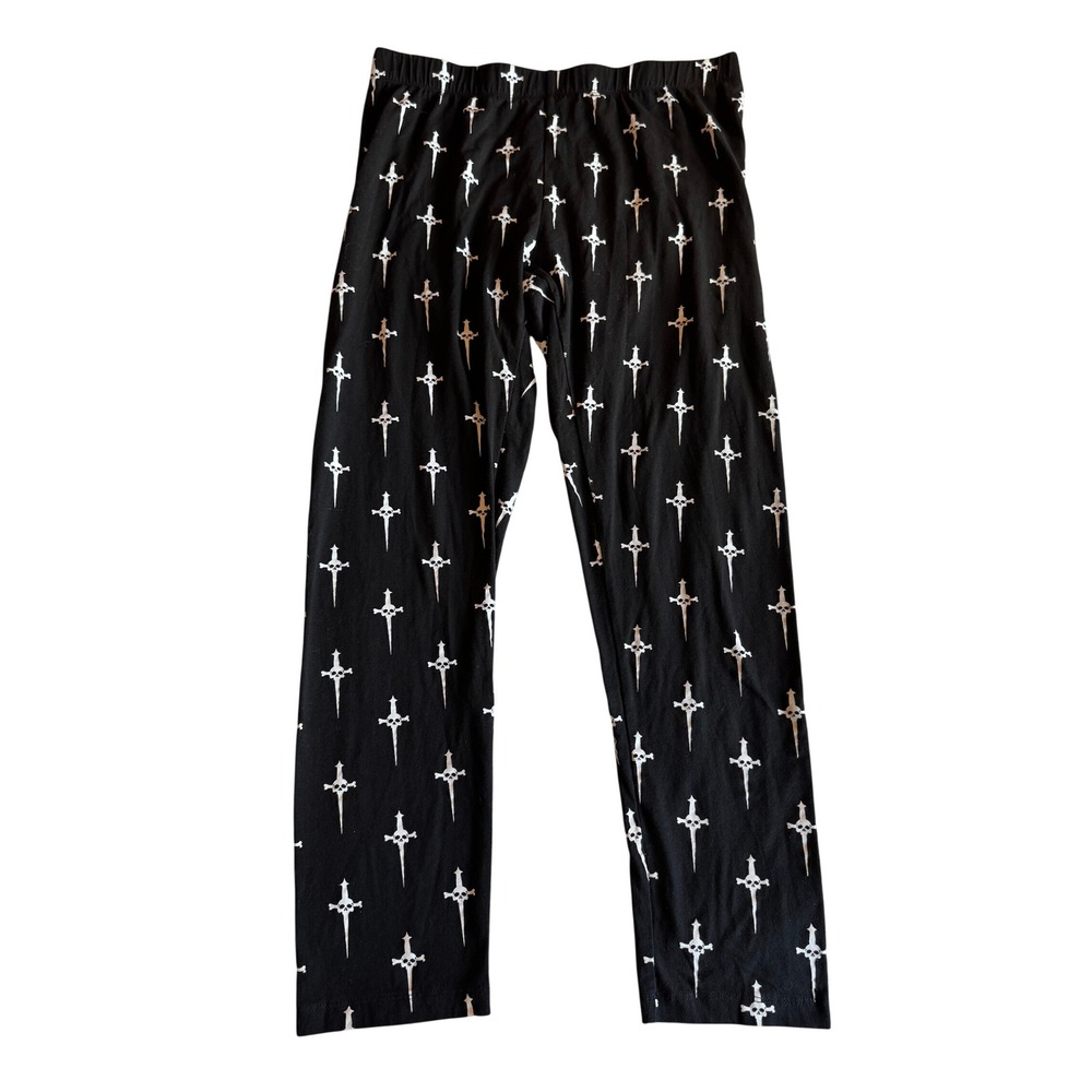 Lip Service Vintage Dagger Skull Leggings Pants XXL Goth Punk 80s 90s